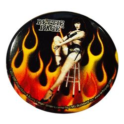 Bettie Page Vintage 2002 Official Licensed Flame Pin Rockabilly Collection