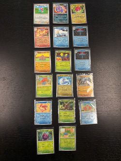 151 holo / reverse holo / code cards