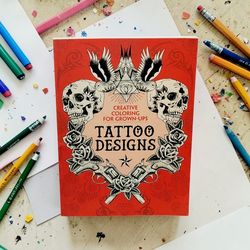 Tattoo Designs: Creative Coloring For Grown-ups Michael O'Mara Books Paperback. This item is the "Tattoo Designs: Creative Colouring for Grown-Ups" pa