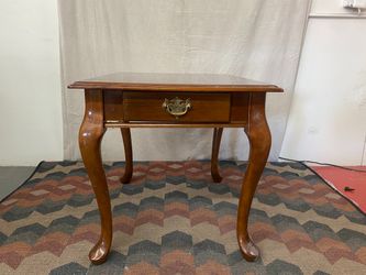 Wood Side Table w/ Cabriole Legs