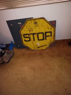 1934 Stop Sign. Metal