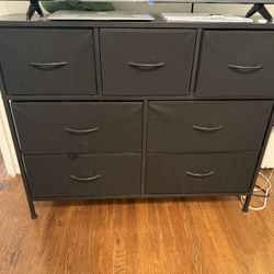 Black Medium Size  Fabric  Dresser 