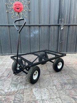 Metal Wagon w/ Air Type Tires (34” L x 21” W x 13” H)