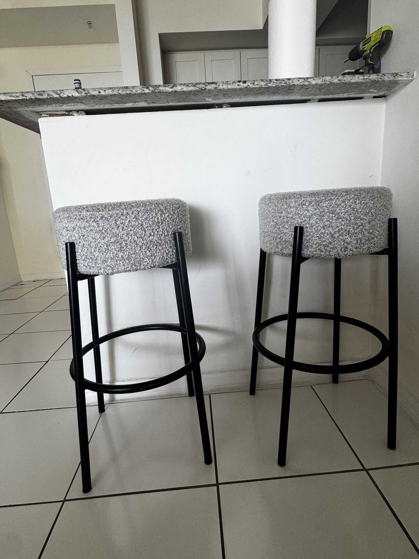 CB2 Backless Bar Stools. Set Of 2.