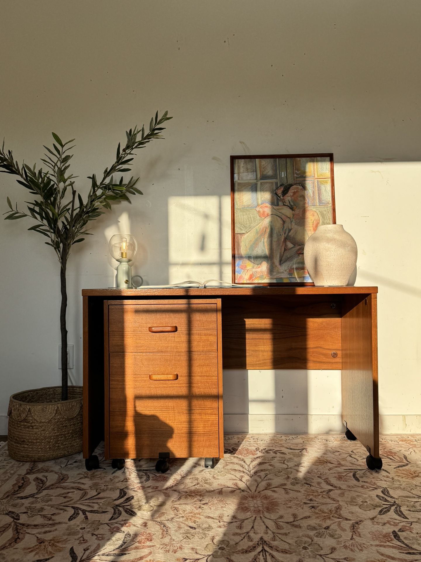 Danish MCM Console Table And Drawer Cabinet 