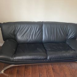Black Leather Sofa