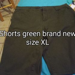 Brand New Green Shorts Size XL And Juniors Blouss Size Small XL Bodysuit 