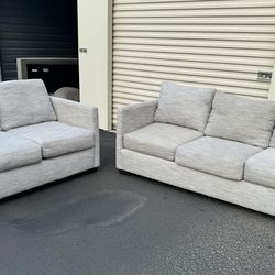 Light Gray Ashleys Furniture Couch and Loveseat(WILL DELIVER)