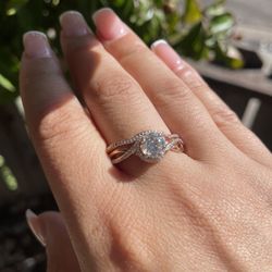 Diamond Wedding Set Rose Gold