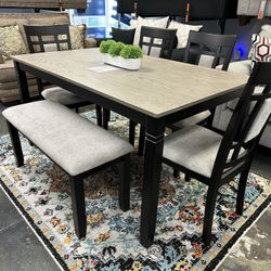 BEST DEAL dining Room Table 4 Chairs And Bench 