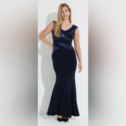 JOSEPH RIBKOFFELEGANT SEQUINED MERMAID DRESS sz 2, fits up to sz 6 STYLE 223754 