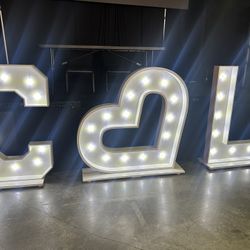 Wooden Light Up Letters 4ft Tall Each Letter /symbol  $40 