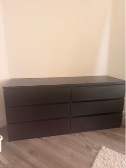 $300 – Brand New 6-Drawer Black Dresser (Still in Original Box) photo of built dresser.