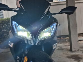 Black Sport Motorcycle with LED Headlights