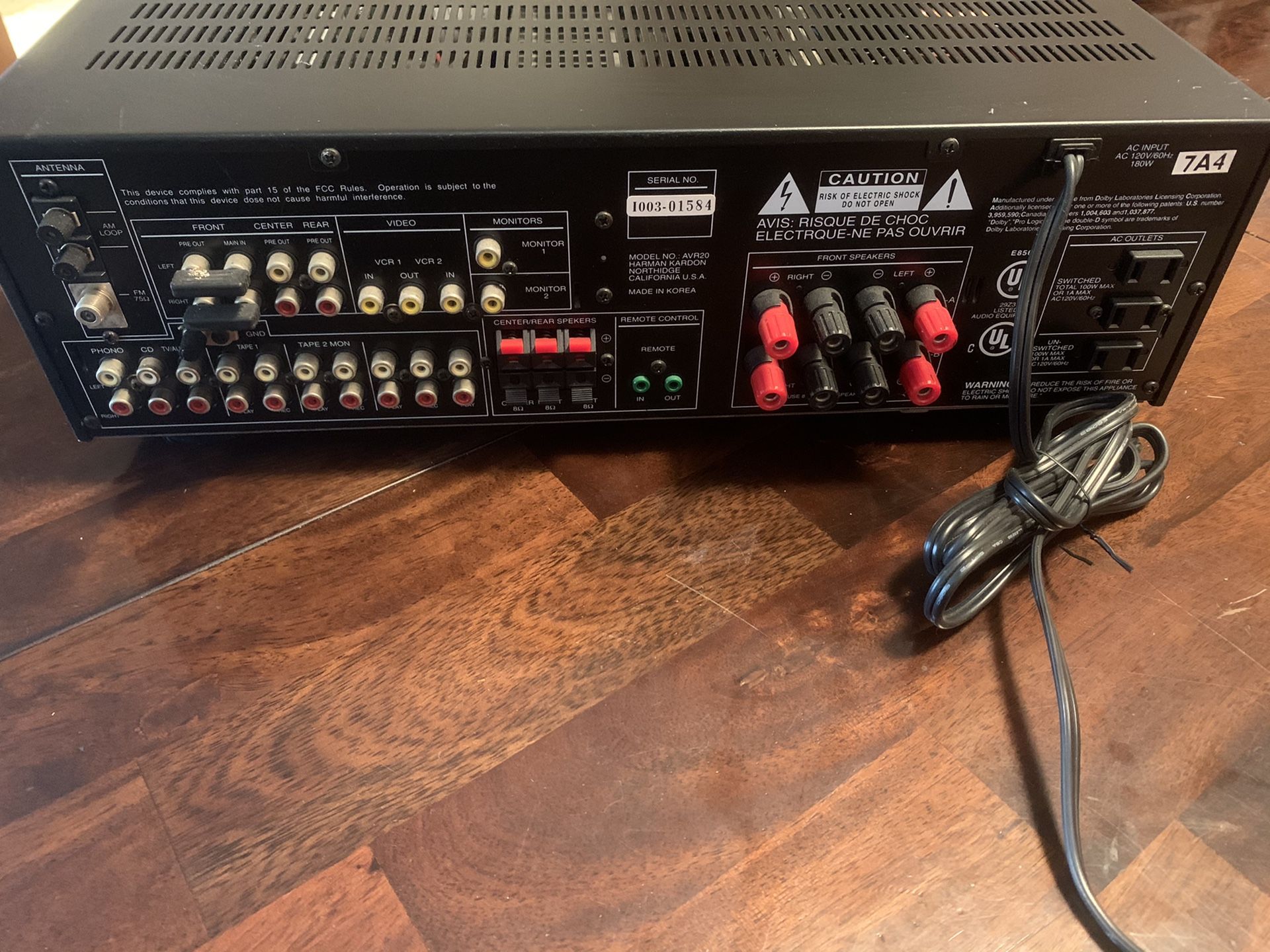 Harman Kardon AVR 20 II HiFi AV Home Theater Stereo Surround Receiver