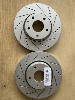 Mazda 6 sport 20-21 front drill slot rotors ceramic brake pads