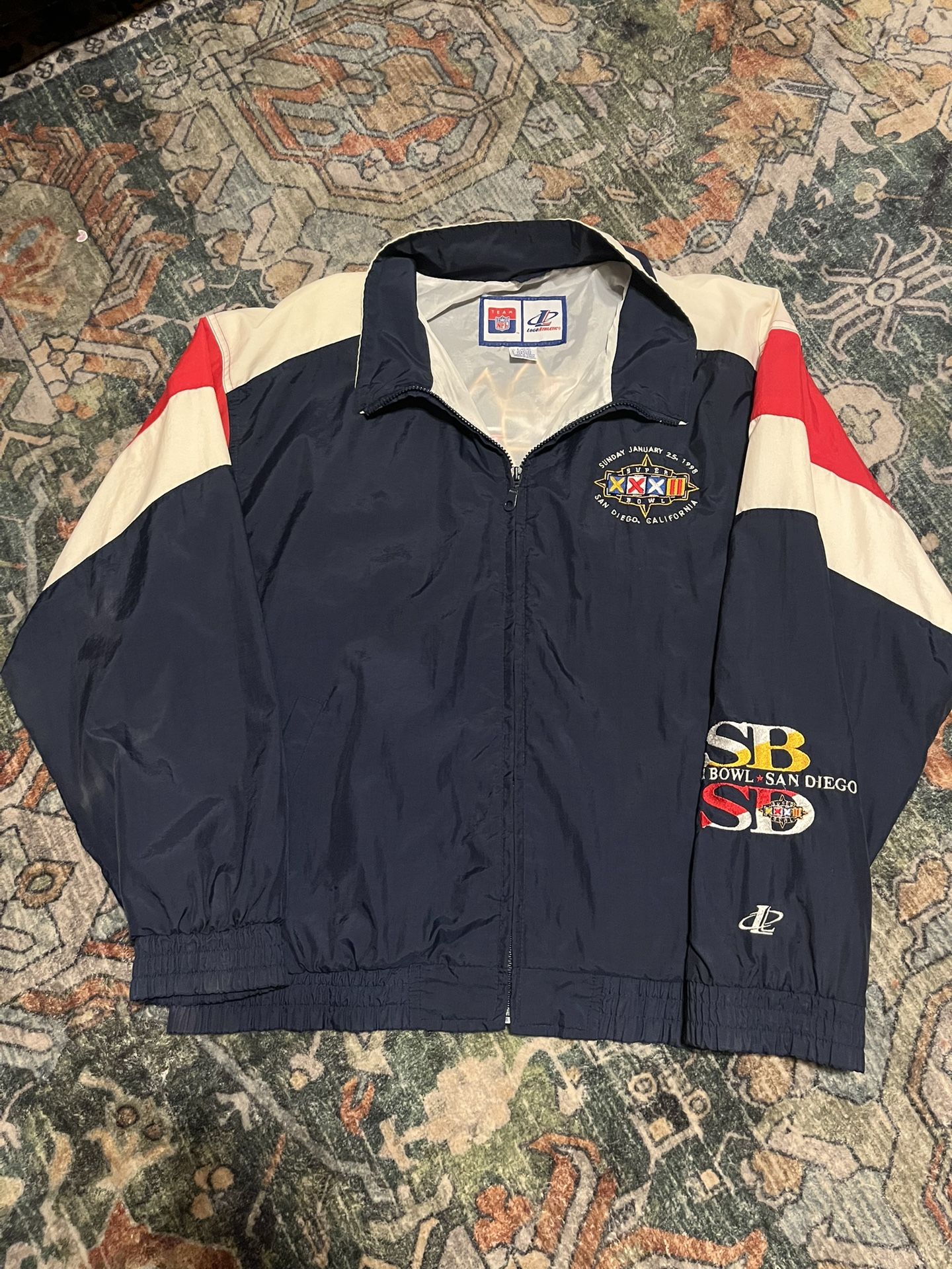 Vintage 1998 Super Bowl Logo Athletic Windbreaker