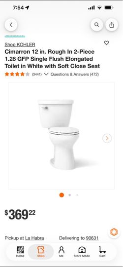 Kohler Cimarron 2-Piece Elongated Toilet White