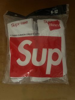 Supreme x Hanes Cushion Crew Socks 4-Pack