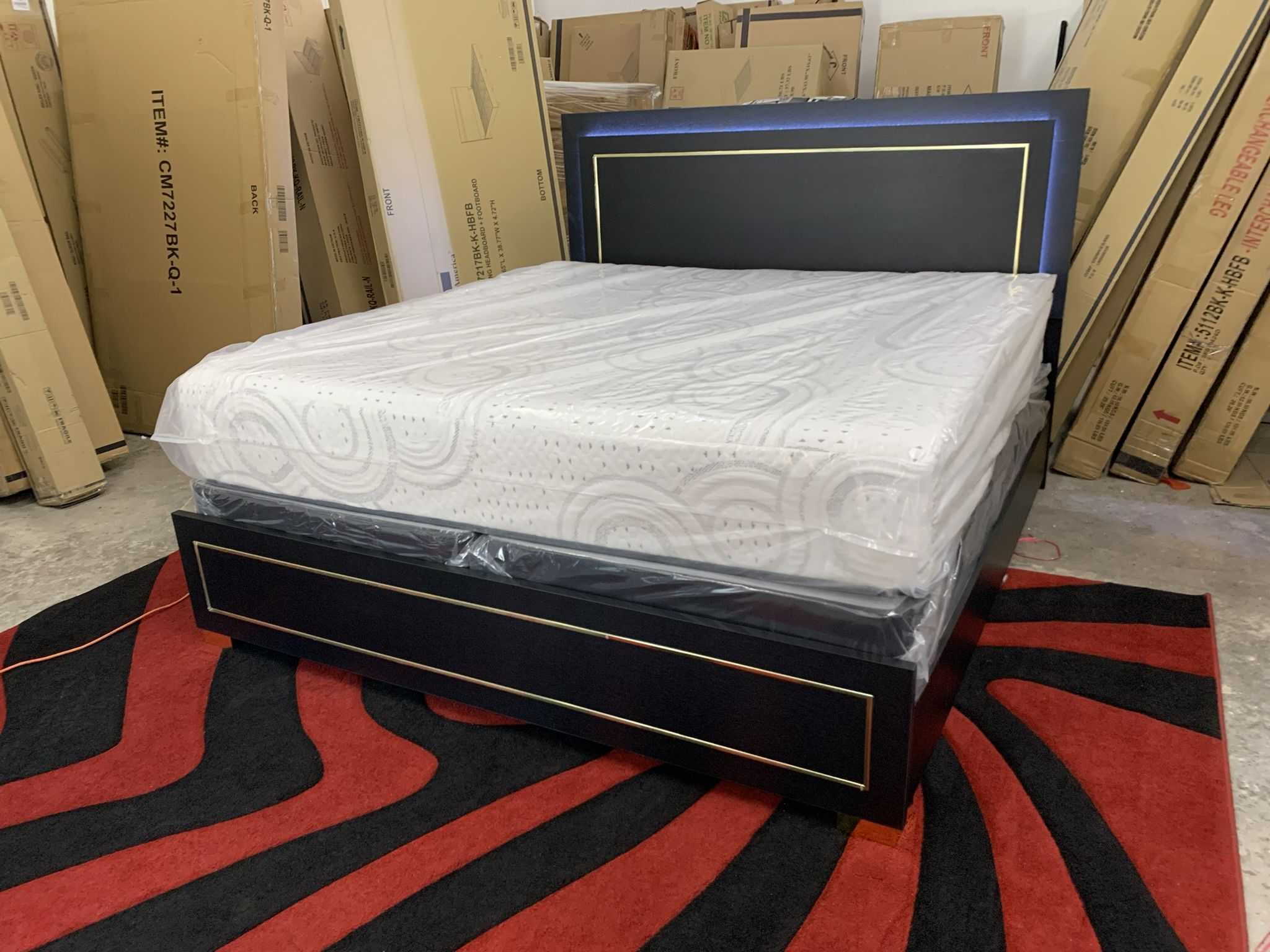 $599 Brand New King Bed Frame With Mattress (Read Description Below)