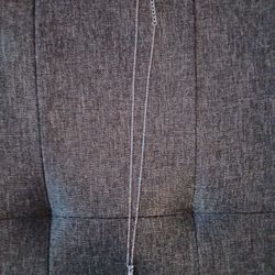 925 Sterling Silver Neclace and Opal Cross Pendant