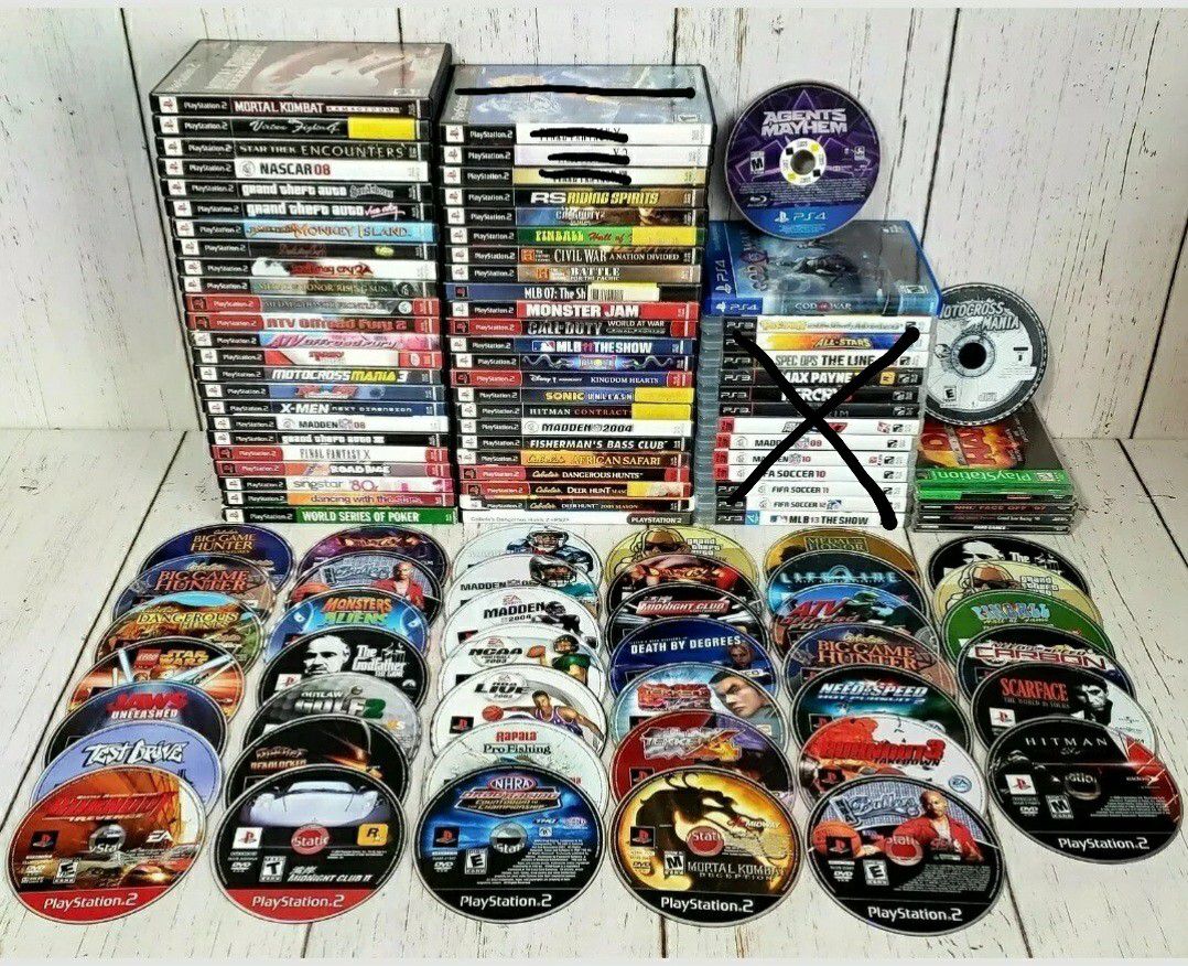 Lot of 92 Playstation Games - Lot of PS1 PS2 PS4 Games MINT-POOR *READ*
