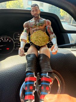 WWE Elite Collection CM Punk Action Figure with World Heavyweight Championship Belt