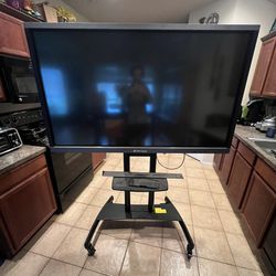 Clear Touch “65 Interactive Panel W/ Height Adjustable Rolling TV Stand