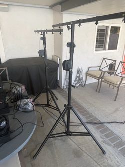 DJ Lighting T-Bar Stands with Crank – Set of 2