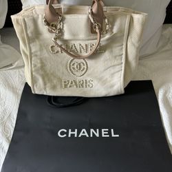 Authentic Chanel Canvas Bag!