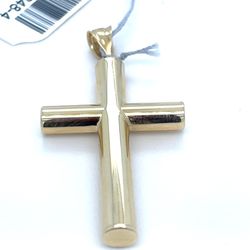 14Kt Yellow Gold Polished Round Cross Pendant 2.40g 182348/4