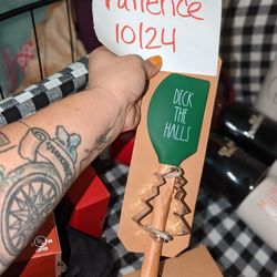 Rae Dunn Baking Set Deck The Halls Spatula Tree Cookie Cutter