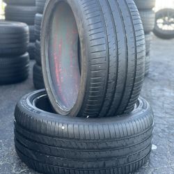 PAIR OF TIRE 265 40 20 MICHELIN 85% LIFE