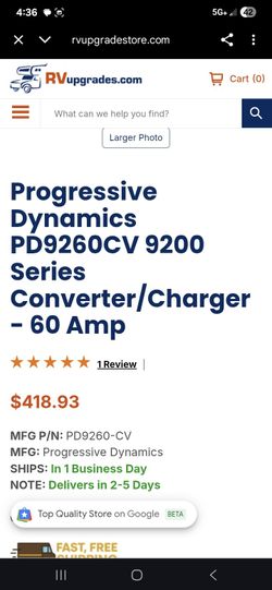 60 Amp Converter Battery Charger Rv