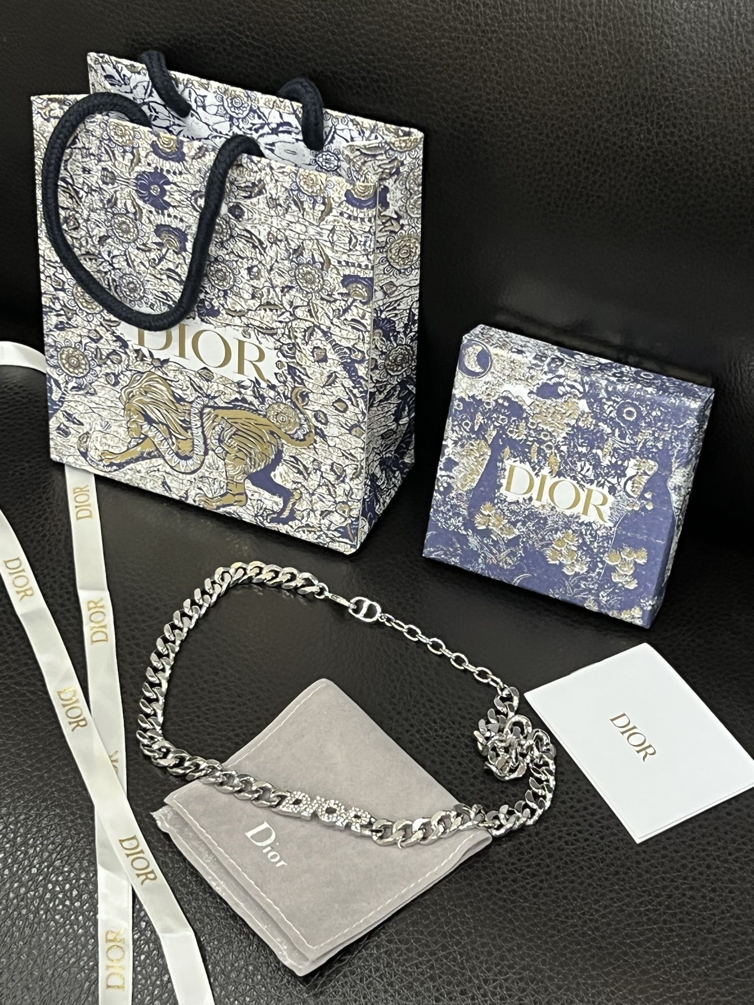 Silver Christian Dior Chocker
