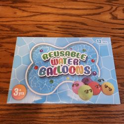12 Pcs Reusable Water Balloons for Kids, Silicone Water Balls with Mesh Bag