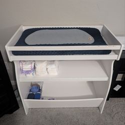 Baby Changing Table with Storage Shelves