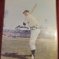 Authenticated Mickey Mantle Signed Photo
