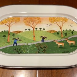 Villeroy & Boch Naif Oval Platter Gathering Twigs
