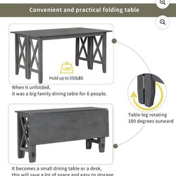 Grey wooden dinning set