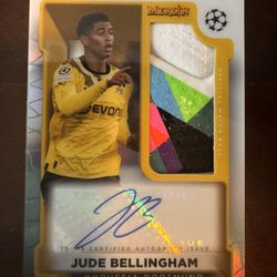 2023 Topps Merlin Jude Bellingham Match Ball Auto Dortmund