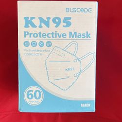 KN95 Face Mask 60 Pack, BLScode Individually Wrapped 5-Layer Breathable Mask with Comfortable Elastic Ear Loops, Filter Efficiency≥95%