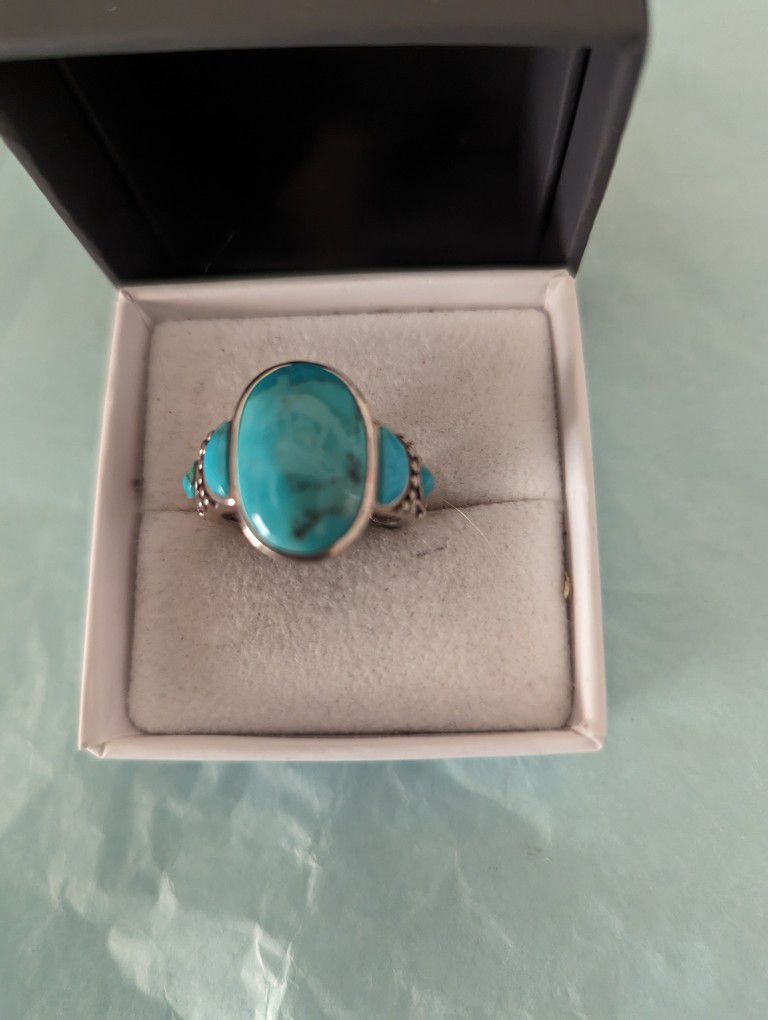Turquoise And Sterling Silver Ring