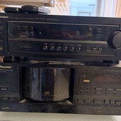 Pioneer receiver  and cd player (101cds)