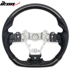 Fits 2013–2014 Subaru Legacy Steering Wheel W/Red Stitching Perforated Leather