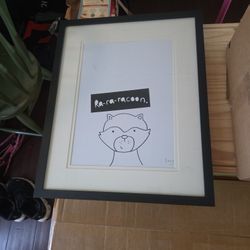 Large Raccoon Picture Frame