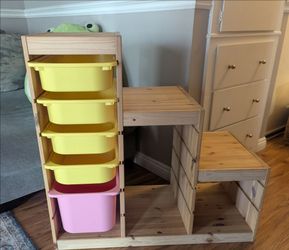 Trofast storage frame with 5 bins