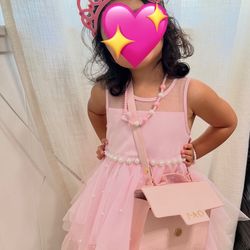 Girl Sparkly Pink Dress