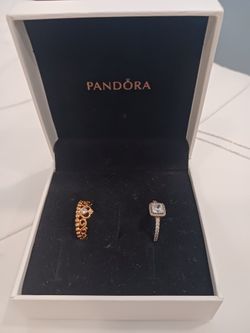 BEAUTIFUL  SILVER & TIARA  PANDORA RINGS ......😁😊😍