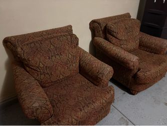 Old chairs and foot rests